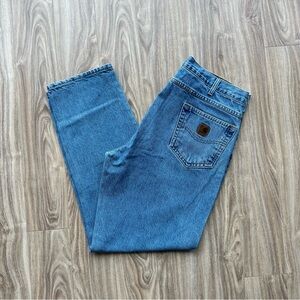 Blue Collar Men’s Carhartt Relaxed Fit Denim Work Wear Jeans/Pants Size 38x32